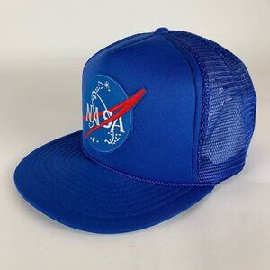 NASA Vintage Blue San Sun Snapback Trucker Hat